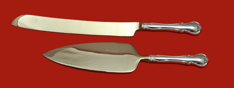 French Provinicial by Towle Sterling Silver Wedding Cake Set Server 2pc Custom - Image 1 of 1