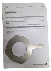 Endress Hauser Promag Erdungsscheibe, 2,5", AC-22, PFA gefüttert, DK5GD-65BA9 - Bild 1 von 8