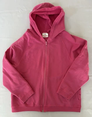 Hanna Andersson Girls Hoodie Size 140 US 10 Full Zip Pink 100% Cotton - Image 1 of 4