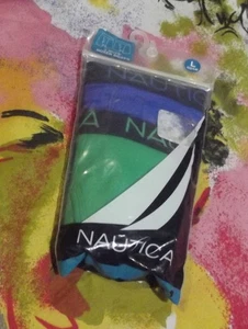 2 NEUE JUNGEN NAUTICA WPL#6734 999 SIGNATUR TAILLE BAUMWOLLE BOXERSHORTS LARGE 12-14 - Bild 1 von 2