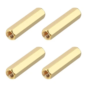 Dadi di accoppiamento esagonali in ottone M5x30 mm (tono oro, confezione da 4) - Foto 1 di 6