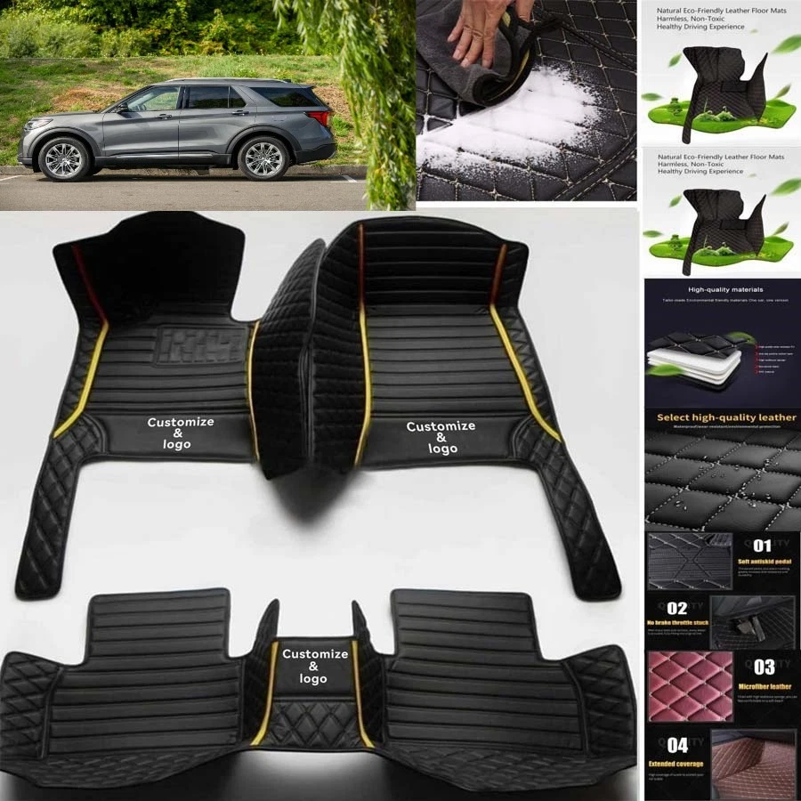 For Ford Explorer Car Floor Mats Luxury Waterproof Liners Carpets Cargo Custom - Image 1 of 4