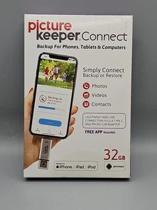 Picture Keeper Connect 32GB Foto Backup Laufwerk iPhone Android Computer (neu) - Bild 1 von 6