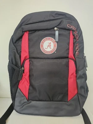 NUEVA mochila University of Alabama Crimson Tide negra con licencia 17" Foto 1 de 4