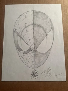 Spider-Man Original Kunst von Angel Medina Pencil Art Headshot - Bild 1 von 2