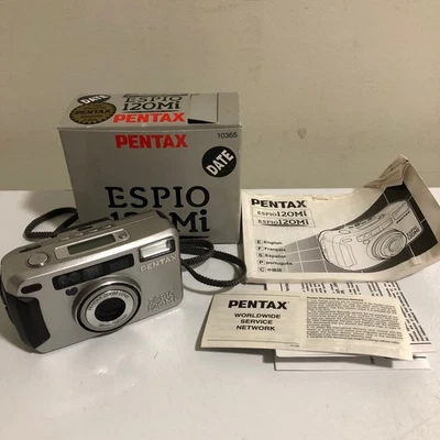 Pentax Espio 120Mi Point and Shoot AF 35mm Film Camera with Box and Instructions - Image 1 of 4