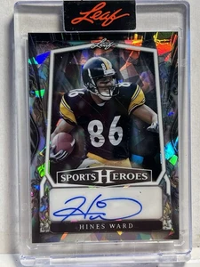 2025 Leaf Sports Heroes Hines Ward Autogrammkarte Steelers Silber # 18/35 NFL - Bild 1 von 3