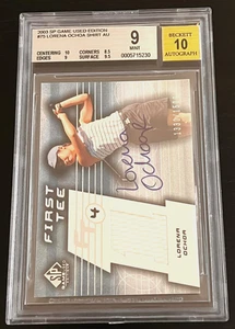 2003 SP GAME USED SHIRT LORENA OCHOA  #75 ROOKIE AUTO BGS 10 - 9 LOW POP H. O. F - Picture 1 of 5