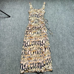 Maxi Vestido House Of Harlow 1960 Sexy Forrado con Ojo de Cerradura, Talla S Elástico, Fruncido Lateral - Imagen 1 de 14