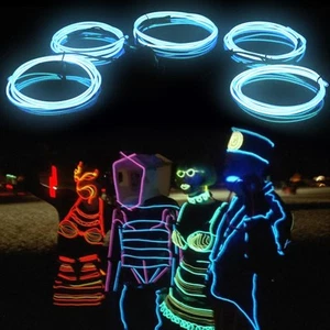 EL Wire-5 in 1 Neon Wire Neon Light Rope Lights Strip DIY Neon Glowing Flexib... - Picture 1 of 7