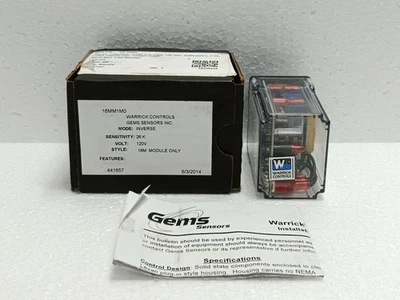 Warrick Controls 16MM1M0 LS-16MM Relay Control Module 120VAC 8-Pin - Image 1 of 4
