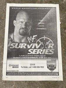 Stone Cold Steve Austin WWF WWE Survivor Series 2000 PPV Ad - Picture 1 of 1