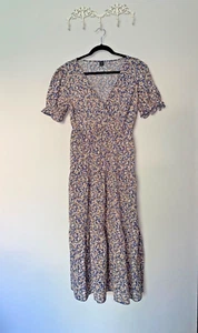 SHEIN Womens Ditsy Floral Maxi Dress Size M Tiered Dress - Picture 1 of 6