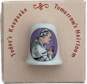 Collector Thimble: POPE JOHN PAUL II American Visit October 1979 Limited Edition - Picture 1 of 3