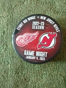 Detroit Red Wings vs New Jersey Devils  Game Night  Puck -January 4, 2023NHL - Picture 1 of 2