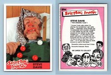 Steve Davis #50 Spitting Image 1990 Topps Trading Card