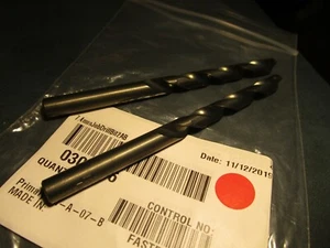 (2) 7.40mm x 109mm OAL HSS 118° Black Oxide Finish Jobber Drill - Picture 1 of 2