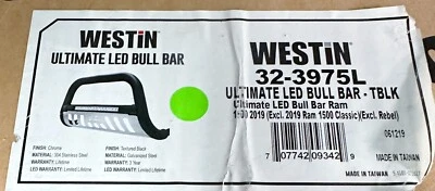 Westin 32-3975L Ultimate Led Bull Bar Fits 19-20 Ram 1500 Crew New Model sealed Foto 1 de 2