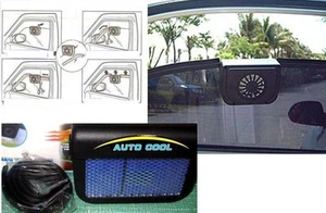 CAR AUTO COOL AIR VENT FAN VENTILATION SYSTEM RADIATOR SOLAR SUN POWER - Picture 1 of 4
