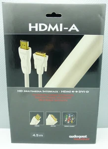 Audioquest HDMI-A HDMI to DVI-D multimedia video cable 4.5 meters - Picture 1 of 9