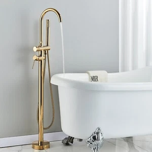 Grifería de bañera cascada independiente grifo de ducha con ducha de mano batería mezcladora - Imagen 1 de 11