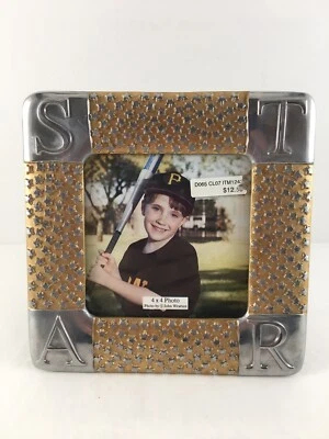 Photo Frame 6 x 6 for a 4 x 4 Photo Gold & Silver Tones For Your SUPER STAR !!!! - Image 1 of 4