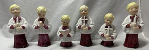 Juego de 6 figuras de porcelana vintage de niño altar hechas en Japón - Imagen 1 de 16