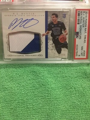 PSA Pop 1 #1 2015 NATIONAL TREASURES Material Signature AUTO R J HUNTER RC #1/99 - Image 1 of 4