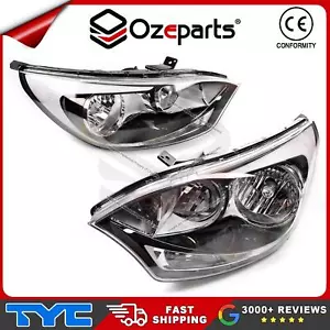 Set Pair LH+RH Head Light Lamp (No LED) For Kia Rio UB 3/5 Door Hatch 2011~2016 - Picture 1 of 4
