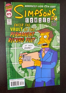 SIMPSONS COMICS #75 (Bongo Comics 2002) -- VF/NM - Foto 1 di 1