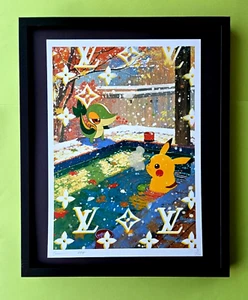 Death NYC LG Framed 16x20in Pop Art Original Certified POKEMONS ENJOYING LIFE 10 - Picture 1 of 6