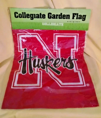 Bandera de la Universidad de Nebraska Nueva 2009 Huskers Rojo Blanco Jardín 16949B Evergreen Ent Foto 1 de 4