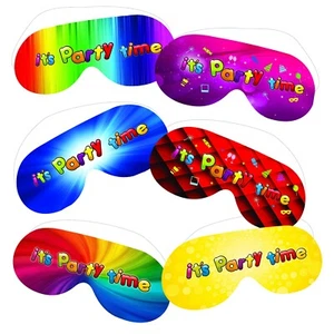 6x Papier Augenbinden für Piñata Party Schlag Spiel Maske Motiv Kinder Augenschutz Band - Bild 1 von 11