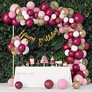 Birthday Decorations Baby Girl Birthday Party Supplies Pink Decorations 63 Items - Picture 1 of 6