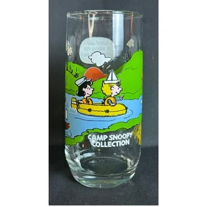 Vintage McDonalds Camp Snoopy Peanuts Warum macht Spaß so viel Arbeit Glas - Bild 1 von 4