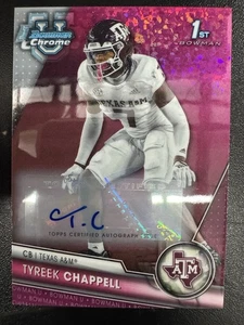 2023 Bowman University Chrome - Chrome Prospect Auto Tyreek Chappell #117 /150 - Picture 1 of 2