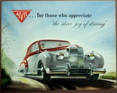 1952 Alvis For Those Who Appreciate the Joy of Driving Auto Car Brochure (Black3 - Image 1 of 3