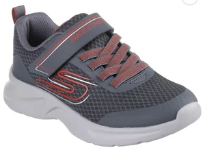 New Skechers Kids Dynamatic Swift Tread Charcoal/Red Size 13 - Picture 1 of 8