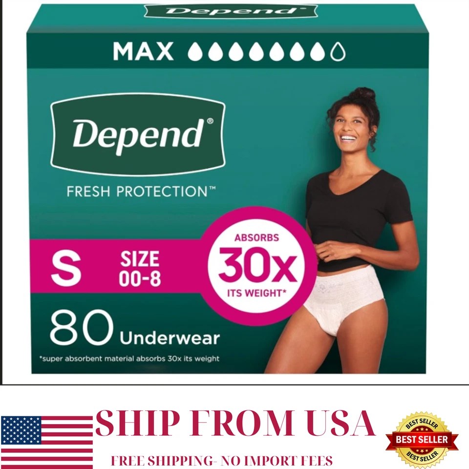 Ropa interior para mujer Depend Fresh Protection pequeña máxima 80 quilates rubor” Foto 1 de 4