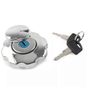 Sturdy Aluminum Alloy Locking Fuel Cover for ATV Motorcycles Includes 2 Keys - Picture 1 of 16