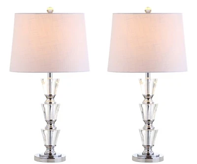 JYL2044A-SET2 Set of 2 Table Lamps Layla 27" Crystal LED Table Lamp Glam Cont... - Image 1 of 4