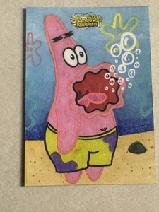 1/1 Sketch SpongeBob SquarePants Patrick Star Card Artist Auto Topps Chrome - Picture 1 of 5