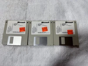 MICROSOFT WINDOWS NT WORKSTATION 3.5" DISK SET OF 3 SETUP VERSION 4.0 1-2 CPU - Picture 1 of 4