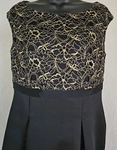 American Living Womens Dress Size 10 Black Gold Floral - Picture 1 of 24