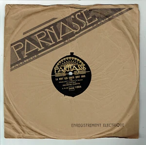 78T 25cm ORCHESTRE MUSETTE Disque LA NUIT L CHATS SONT GRIS Chanté PARNASSE 1004 - Imagen 1 de 3