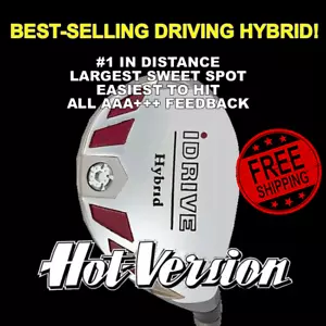 #1 ANTI-SLICE DRIVING ONE IRON WOOD HYBRID LONG CUSTOM GOLF DRIVER PGA GRAPHITE - Picture 1 of 5