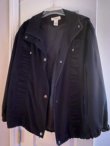 Womens Westbound Black Jacket with Detachable Hood - Size L - Picture 1 of 3