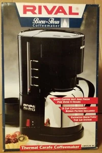 Rival Black Breu-Thru 8 Cup Coffee Maker Model CM5520 NEW - Picture 1 of 2