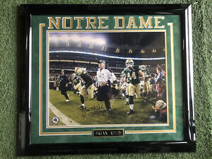 Head Coach Brian Kelly Signed Notre Dame Fighting Irish Framed Photo COA 25x29