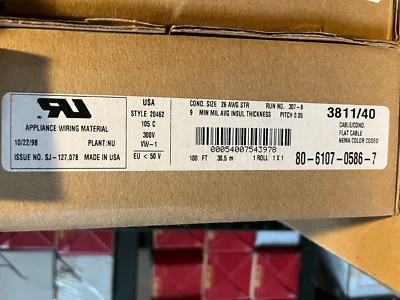 Cabo de fita 3M 3811/40 40 condutores 26 Awg. 0,050", caixa aberta vendida a pé, - Imagem 1 de 2